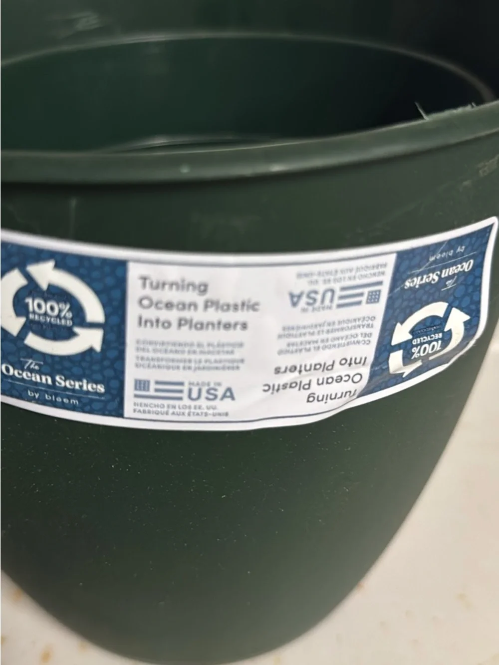 Source Unknown Dark Green Plastic Plant Pots - Set of 2